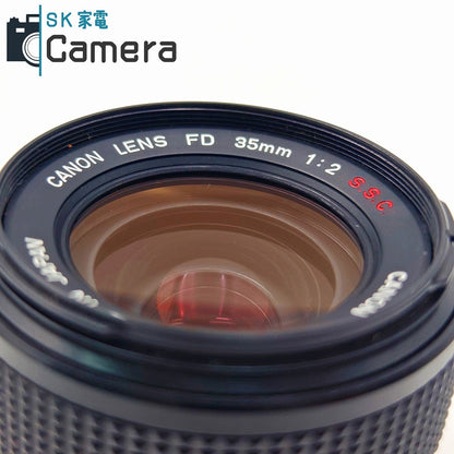 【中古】 Canon FD 35ｍｍ F2 S.S.C. 〇マーク キャノン キャップ付き