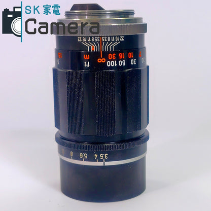 【中古】 Canon LENS 135ｍｍ F3.5 L39 キャノン 希少な元箱付 シリアル一致 キャップ付