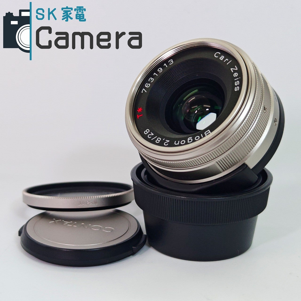 【中古】 CONTAX Biogon 28ｍｍ F2.8 T＊ Carl Zeiss コンタックス G用 ビオゴン キャップ 保護フィルター 付