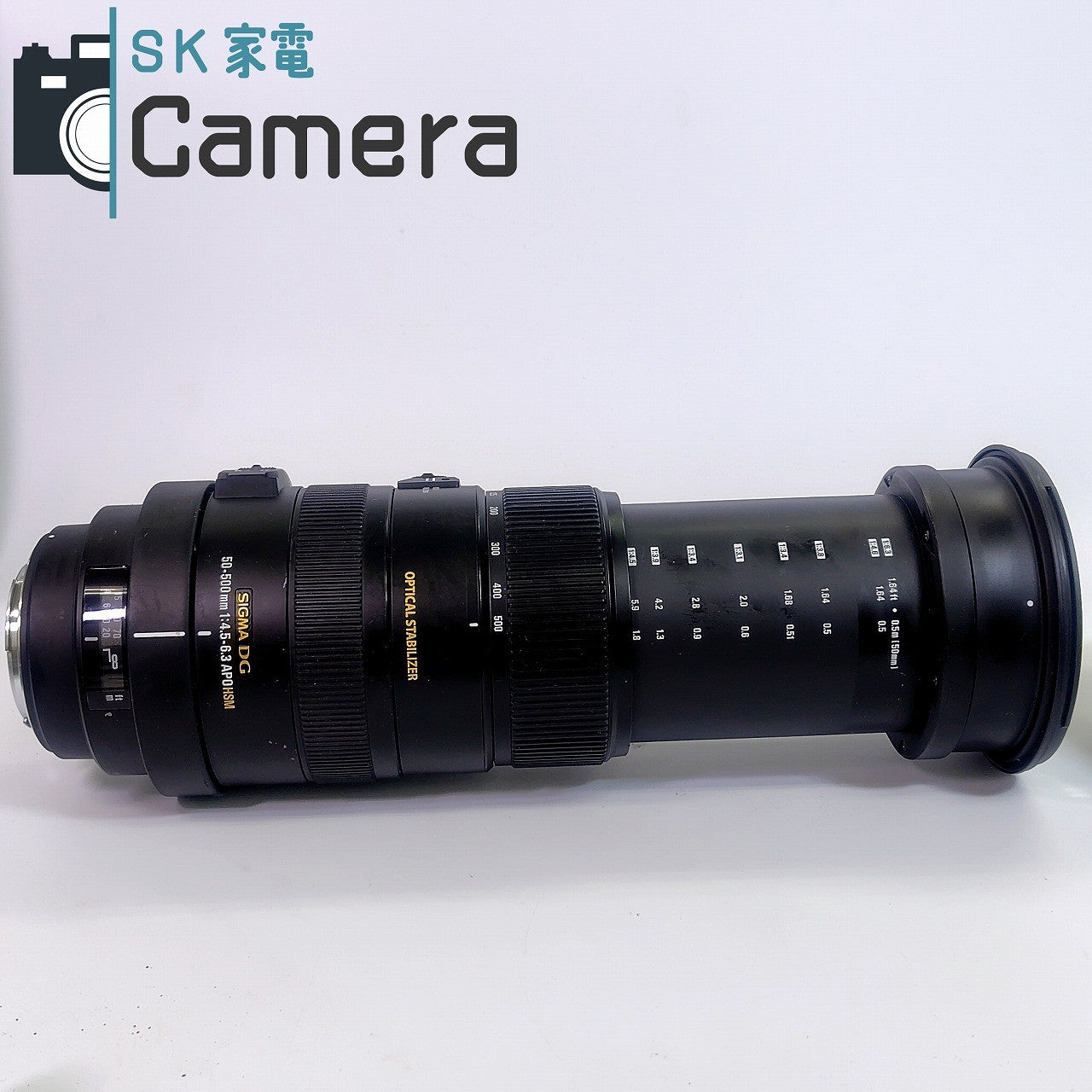 【中古】 SIGMA DG 50-500ｍｍ F4.5-6.3 APO HSM OS キャノン用 フード付き シグマ 良