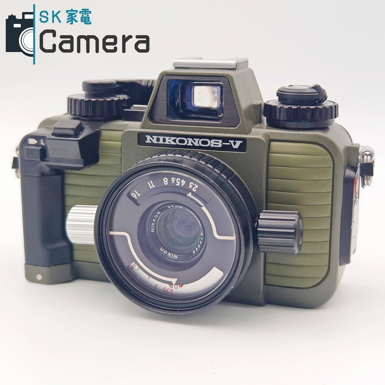 【中古】 NIKON NIKONOS-V NIKKOR 35ｍｍ F2.5 オリーブ シャッター 露出 動作 ニコン ニコノス 本体箱付