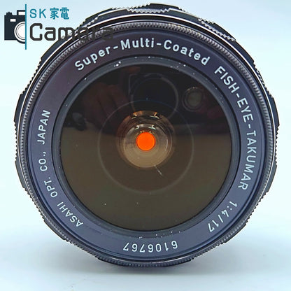 【中古】 PENTAX Super-Multi-Coated FISH-EYE-TAKUMAR 17ｍｍ F4 2026年7月清掃済 フィッシュアイ ペンタックス タクマ― M42