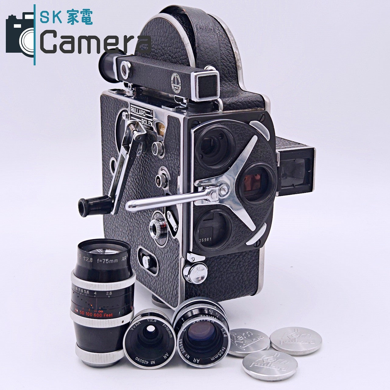 【中古】 RAILLARD BOLEX H16 16ｍｍ Kern-Paillard Switzerland YVR 75ｍｍ F2.8 SWITAR AR 25ｍｍ F1.4 YVAR AR 16ｍｍ F2.8 ボレックス