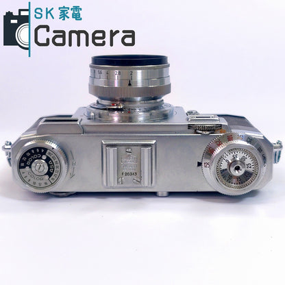 【中古】 CONTAX IIa Zeiss-Opton Sonnar 50ｍｍ F2 T ZEISS IKON コンタックス カラーダイヤル 革ケース キャップ付 良品