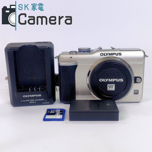 OLYMPUS PEN E-PL1 オリンパス ミラーレス一眼 電池 充電器 SD4GBカード付 手振れOK