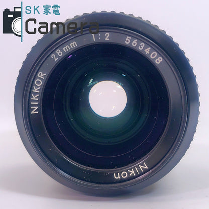 【中古】 Nikon NIKKOR 28ｍｍ F2 Ai ニコン キャップ付 美品