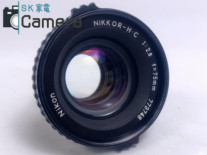 【実用】 Nikon NIKKOR-H・C 75ｍｍ F2.8 ニコン ブロニカ用 BRONICA 2025年5月清掃済 フィルター付 良品