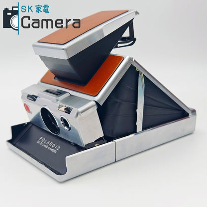 【中古】 POLAROID SX-70 LANDCAMERA IMPOSSIBLE 革ケース バック クロコダイル貼革 NDフィルター付 テスト用にて動作確認済 ポラロイド