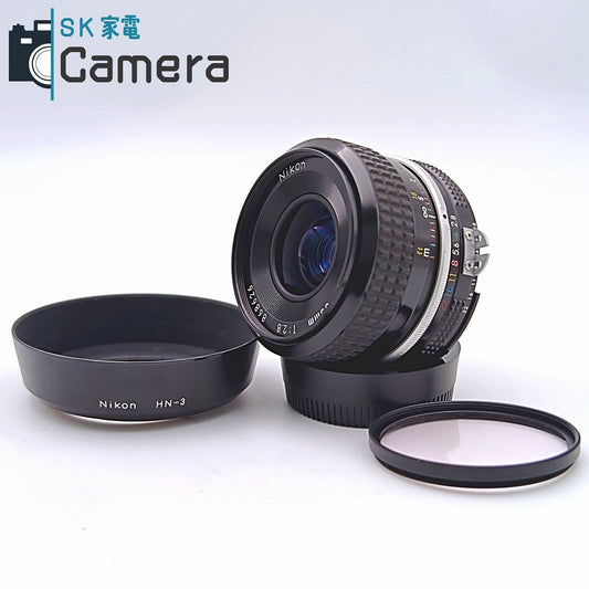 【中古】 Nikon Nikkor 35ｍｍ F2.8 Ai HN-3 L1Bc フード フィルター 付 ニコン