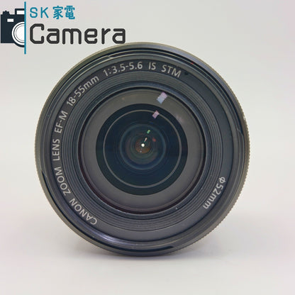 【中古】 Canon EF-M 18-55ｍｍ F3.5-5.6 IS STM キャノン キャップ付 良品