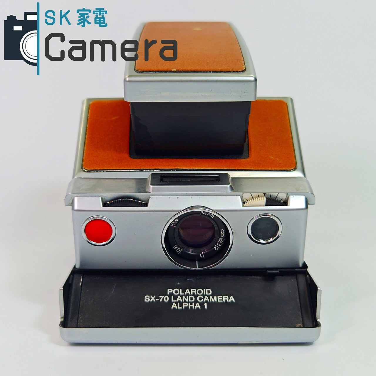 【中古】 POLAROID SX-70 LAND CAMERA ALPHA1 ポラロイド キャメルカラー ケース付 テスト用フィルムにて動作