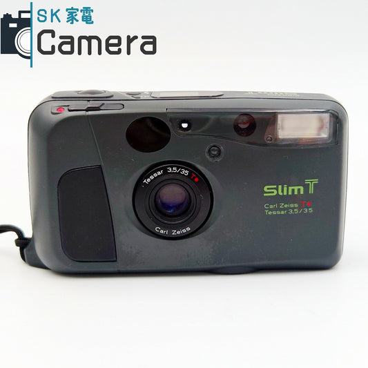【中古】 KYOCERA Slim T Tessar 35mm F3.5 京セラ スリム T コンパクトフィルムカメラ テスト用フィルムにて確認済