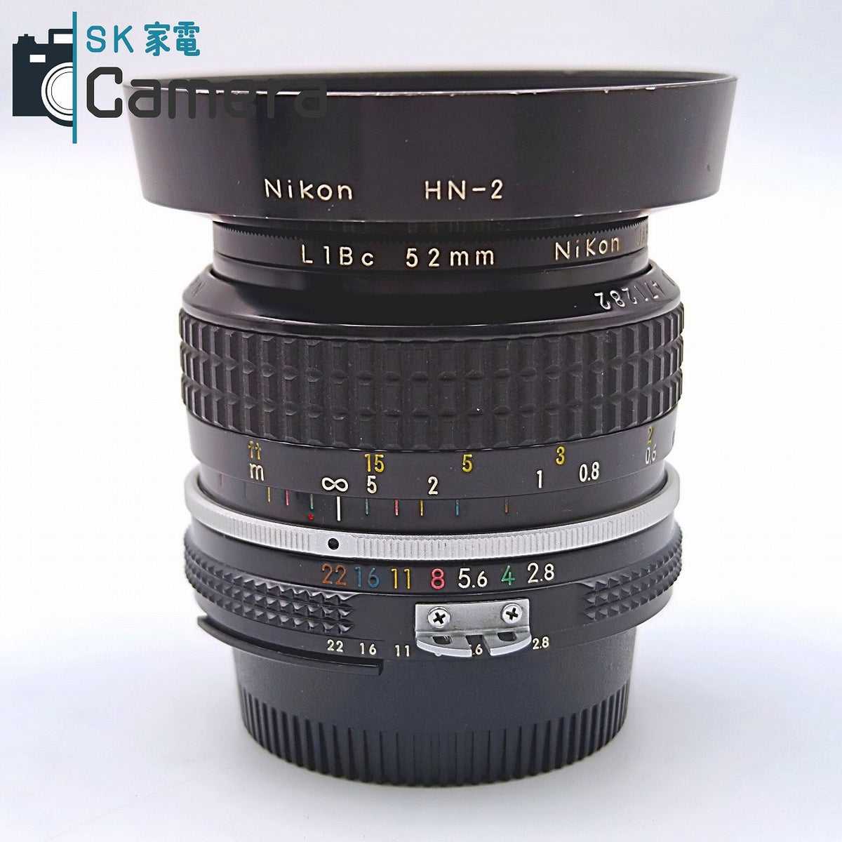 【中古】 Nikon Nikkor 28ｍｍ F2.8 Ai HN-2 L1Bc フード フィルター 付 ニコン