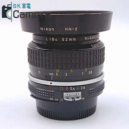 【中古】 Nikon Nikkor 28ｍｍ F2.8 Ai HN-2 L1Bc フード フィルター 付 ニコン