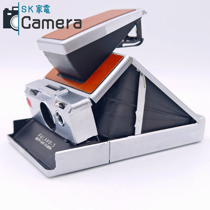 【中古】 POLAROID SX-70 LANDCAMERA ポラロイド キャメルカラー ケース ACCESSORY HOLDER ＃113 付 通電 シャッター 動作