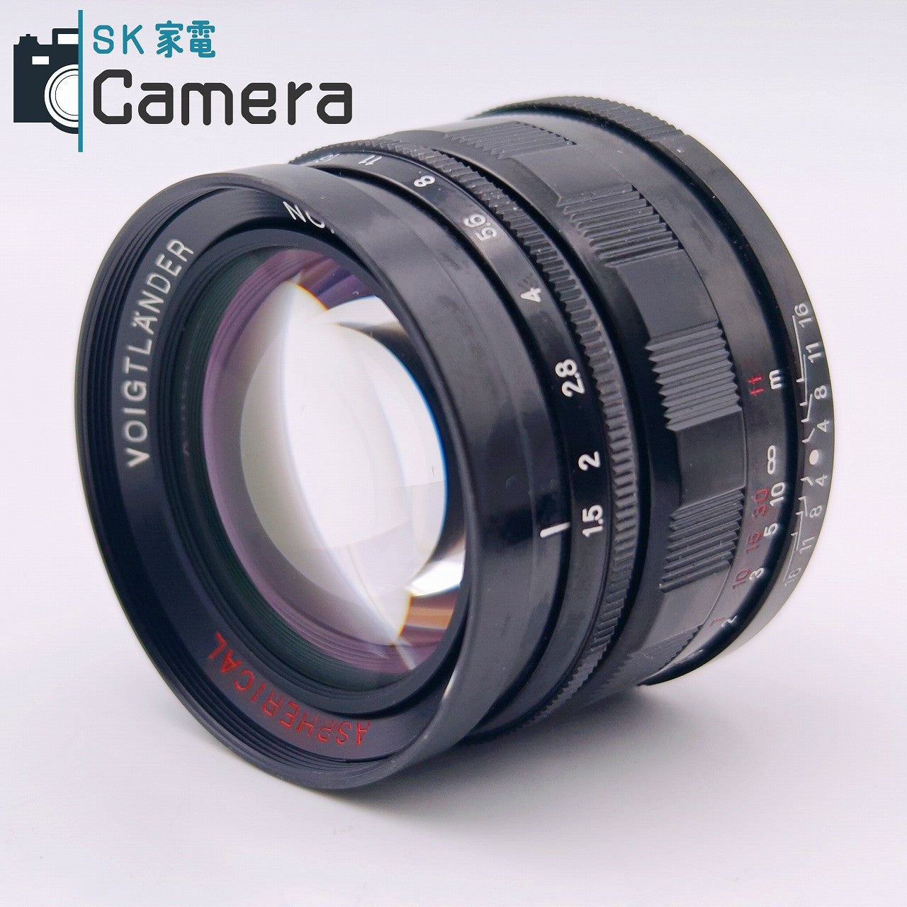 【中古】 Voigtlander NOKTON 50ｍｍ F1.5 ASPHERICAL L39 フォクトレンダー ノクトン フード付き 美品