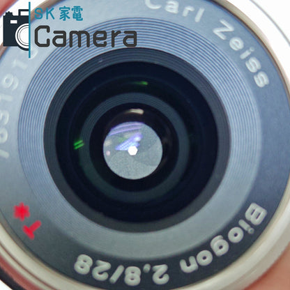 【中古】 CONTAX Biogon 28ｍｍ F2.8 T＊ Carl Zeiss コンタックス G用 ビオゴン キャップ 保護フィルター 付