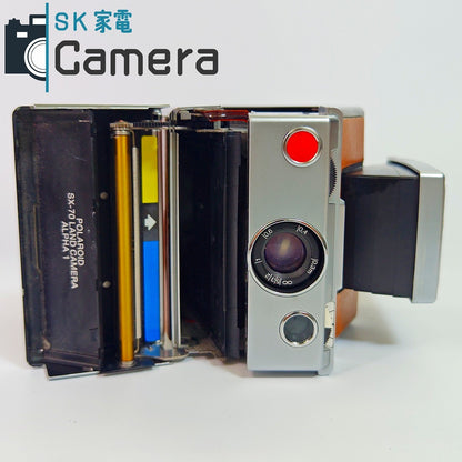 【中古】 POLAROID SX-70 LAND CAMERA ALPHA1 ポラロイド キャメルカラー ケース付 テスト用フィルムにて動作