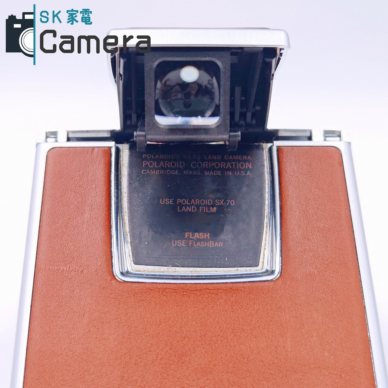 【中古】 POLAROID SX-70 LANDCAMERA ポラロイド キャメルカラー ケース ACCESSORY HOLDER ＃113 付 通電 シャッター 動作