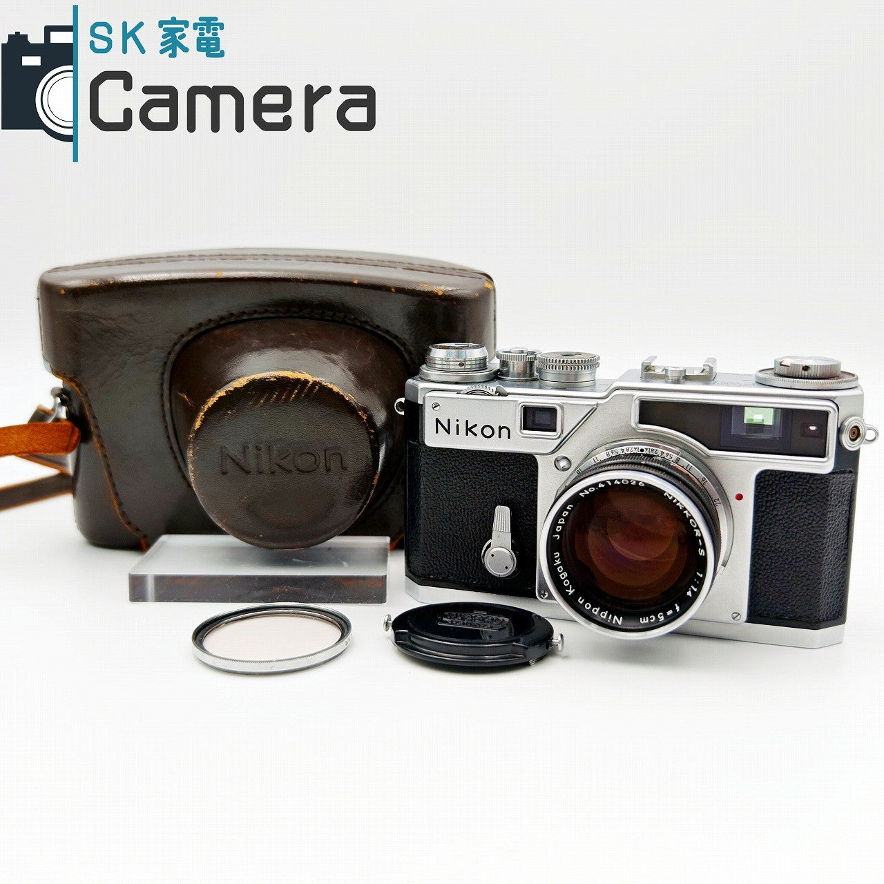 【中古】 NIKON SP NIKKOR-S 5cm F1.4 ニコン レンジファインダー 革ケース付
