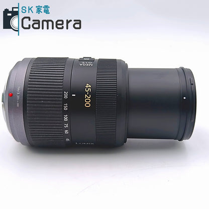 Panasonic LUMIX G VARIO 45-200ｍｍ F4-5.6 MEGA O.I.S. H-FS045200 キャップ付 パナソニック ルミックス マイクロフォーサーズ 外観美品