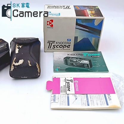 【中古】 KYOCERA Tscope Tessar 35ｍｍ F2.8 京セラ T スコープ コンパクトフィルムカメラ 元箱 説明書付