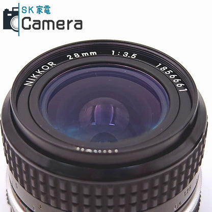【中古】 Nikon Nikkor 28ｍｍ F3.5 Ai HN-2 L1Bc フード フィルター 付 ニコン