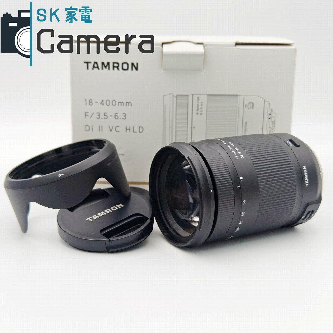 【中古】 TAMRON 18-400ｍｍ F3.5-6.3 Di II VC HLD B028 ニコン用 タムロン キャップ フード 箱付 美品