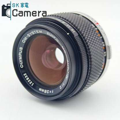 【中古】 OLYMPUS OM-SYSTEM ZUIKO MC AUTO-W 28ｍｍ F2 オリンパス キャップ付 良