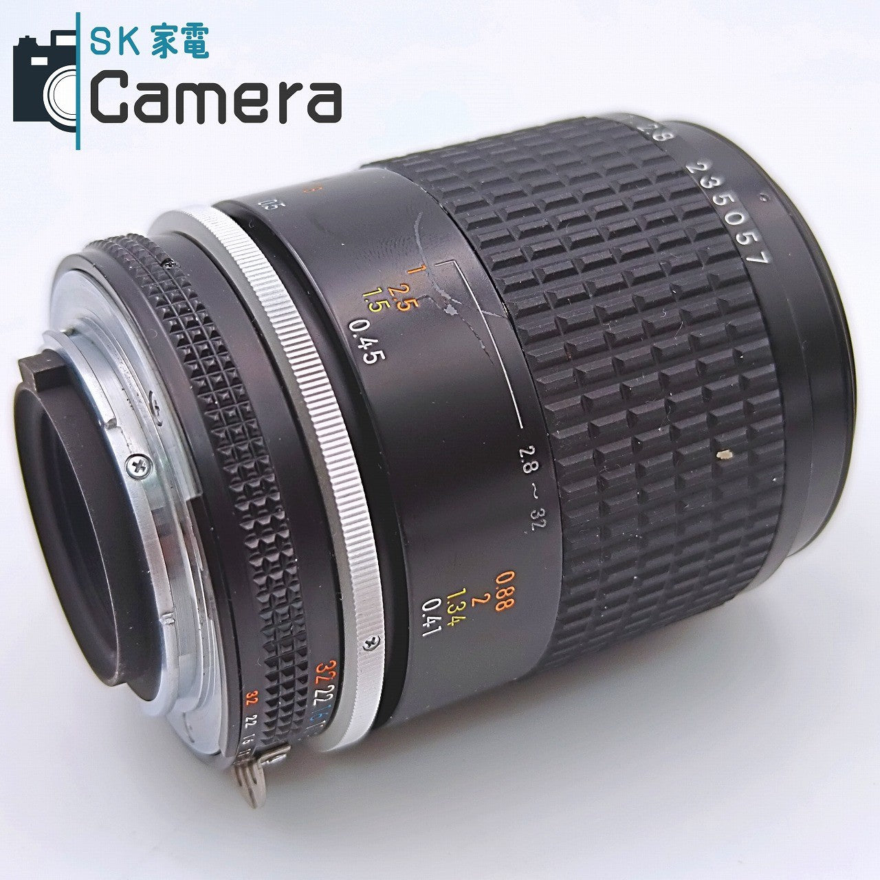 【中古】 Nikon Micro-NIKKOR 105ｍｍ F2.8 Ai-s フード付 2026年7月レンズ内清掃済み ヘリコイド修理済 ニコン