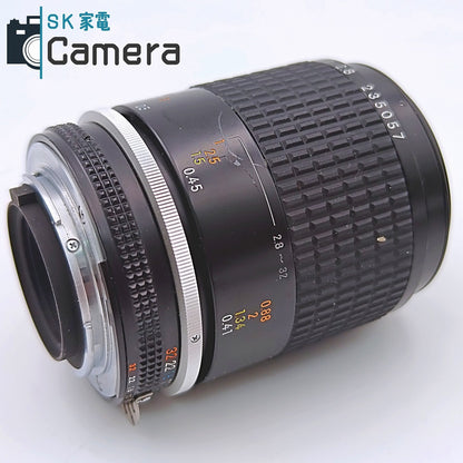 【中古】 Nikon Micro-NIKKOR 105ｍｍ F2.8 Ai-s フード付 2026年7月レンズ内清掃済み ヘリコイド修理済 ニコン