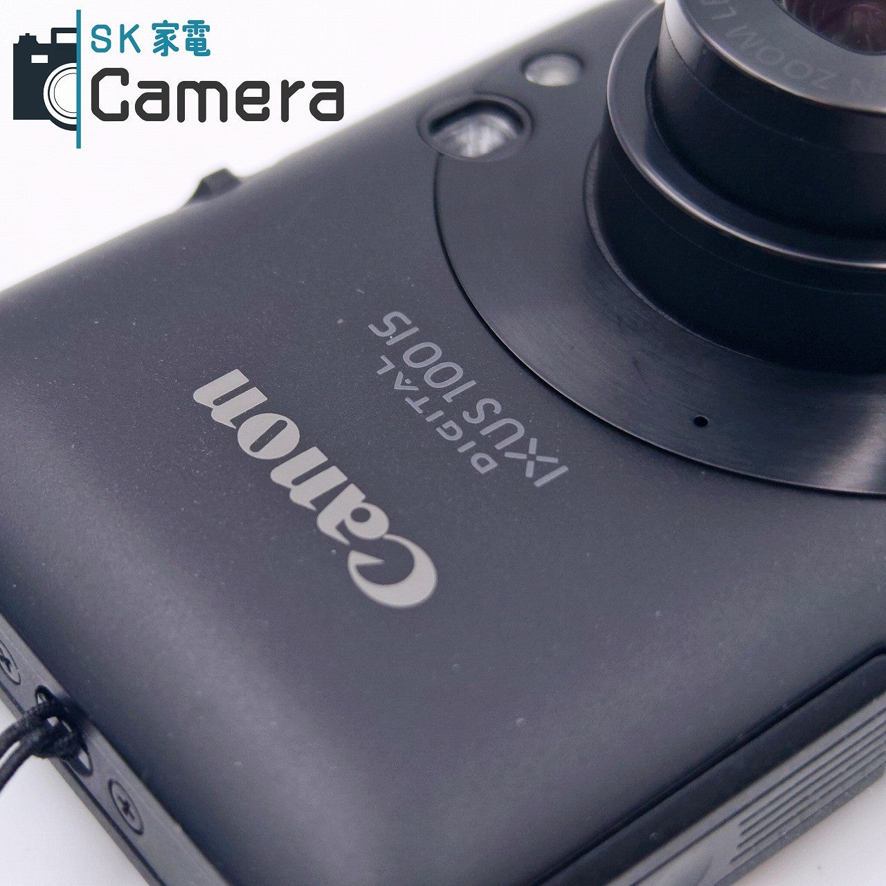 【中古】 Canon DIGITAL IXUS 100 IS ブラック コンパクトデジタルカメラ 電池 充電器付 キャノン 美品
