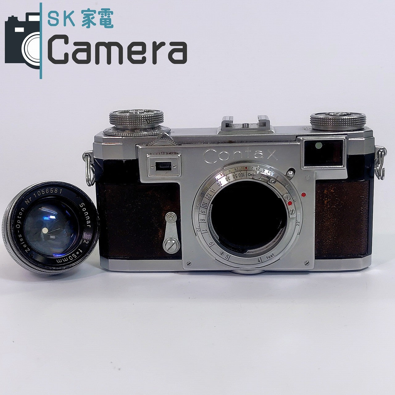 【中古】 CONTAX IIa カラーダイヤル Sonnar 50ｍｍ F2 ZEISS IKON コンタックス ゾナー シャッター良