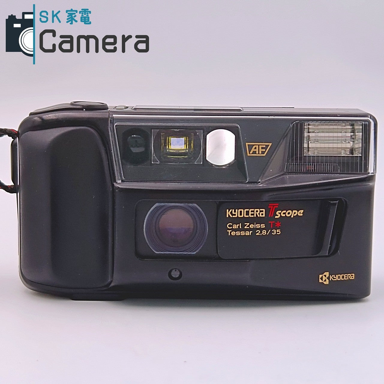 【中古】 KYOCERA Tscope Tessar 35ｍｍ F2.8 京セラ T スコープ コンパクトフィルムカメラ 元箱 説明書付