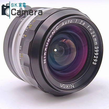 【中古】 Nikon NIKKOR-N・C Auto 24ｍｍ F2.8 非Ai ニコン HN-1 フード付き 美品