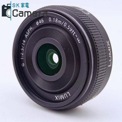 【中古】 Panasonic LUMIX G 14ｍｍ F2.5 ASPH. H-H014 HAKUBA CIRCULAR PL フィルター 付 パナソニック 良