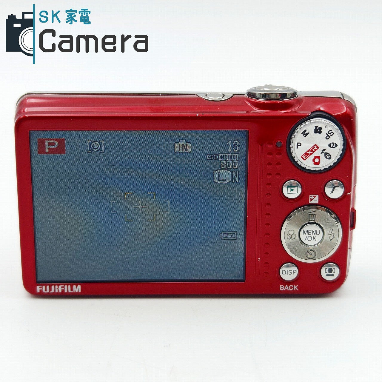 【中古】 FUJIFILM FINEPIX F80 EXR 富士フィルム ファインピクス レッド 充電器 付 コンパクトデジタルカメラ