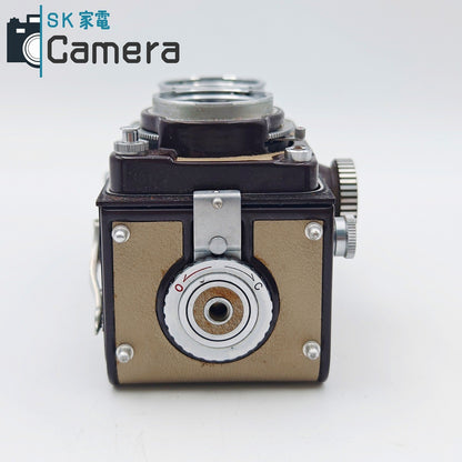 【中古】 YASHICA Yashica-44 Yashikor 60ｍｍ F3.5 ブラウン 茶 希少カラー 二眼レフカメラ ヤシカ