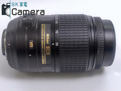 【中古】 Nikon DX AF-S NIKKOR 55-300ｍｍ F4.5-5.6 G ED VR ニコン フード付 美品