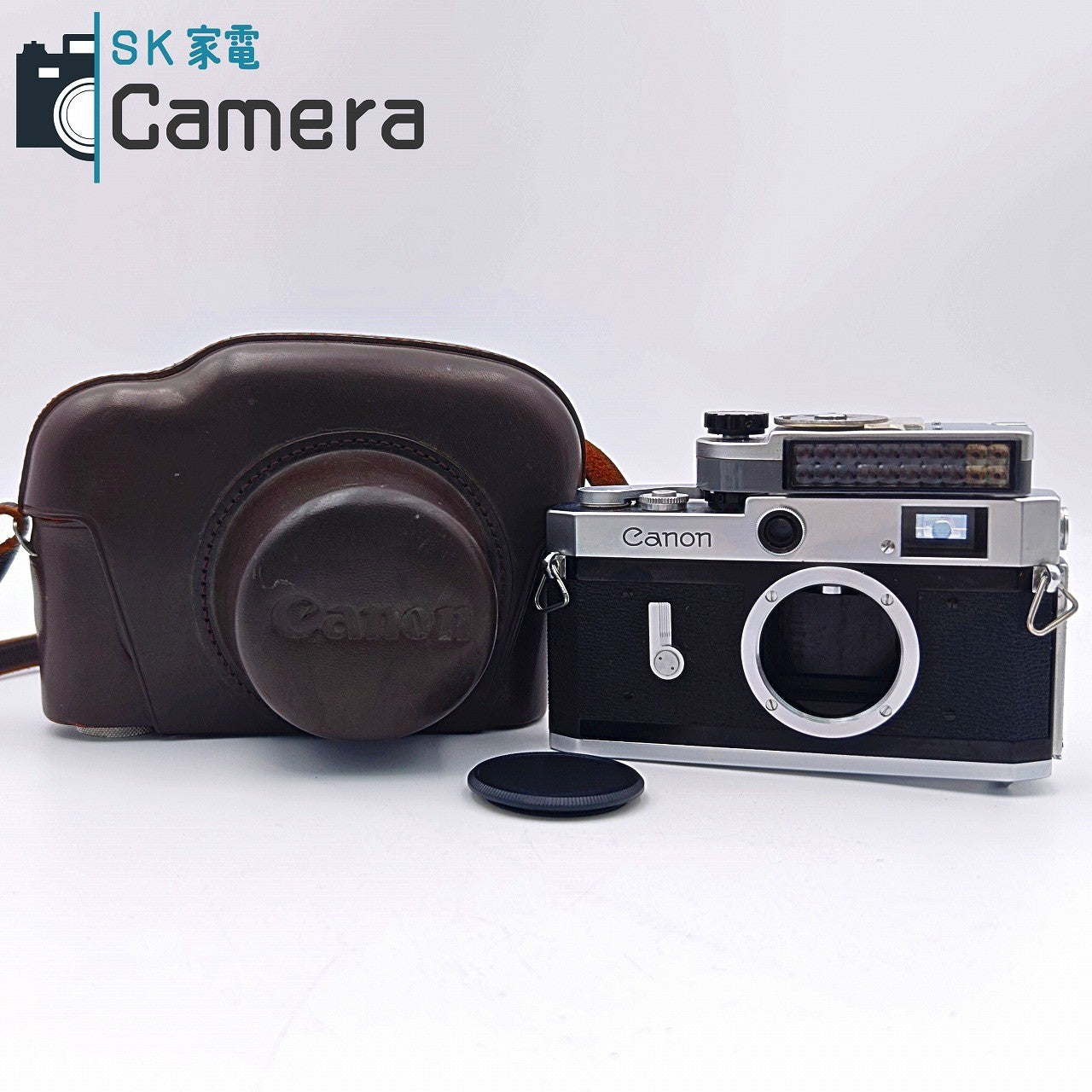 【中古】 Canon P ポピュレール レンジファインダー METER 露出計 革ケース付 キャノン