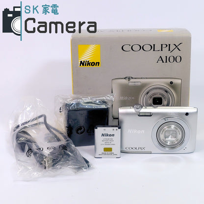 【中古】 Nikon COOLPIX A100 ニコン コンパクトデジタルカメラ 箱 充電器 電池付