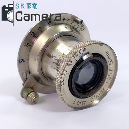 【中古】 Leica Leitz Elmar 50ｍｍ F3.5 L39 nickel ライカ ニッケル エルマー 2025年10月清掃済 No.9