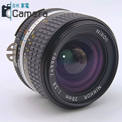 【中古】 Nikon NIKKOR 28ｍｍ F2.8 Ai-s ニコン キャップ付