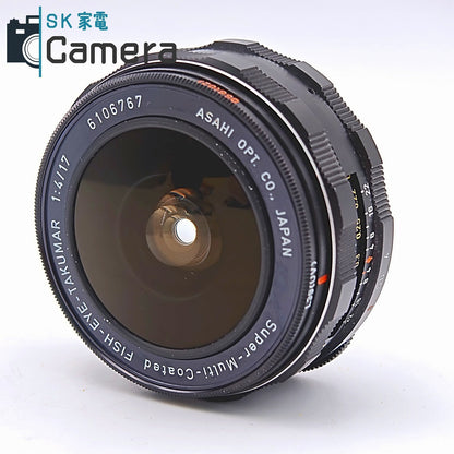 【中古】 PENTAX Super-Multi-Coated FISH-EYE-TAKUMAR 17ｍｍ F4 2026年7月清掃済 フィッシュアイ ペンタックス タクマ― M42