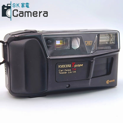 【中古】 KYOCERA Tscope Tessar 35ｍｍ F2.8 京セラ T スコープ コンパクトフィルムカメラ 元箱 説明書付