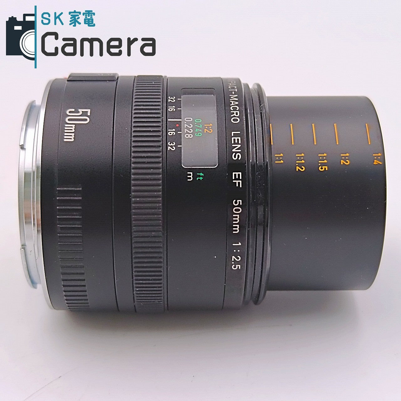 【中古】 Canon COMPACT-MACRO LENS EF 50ｍｍ F2.5 キャノン コンパクト マクロ キャップ付