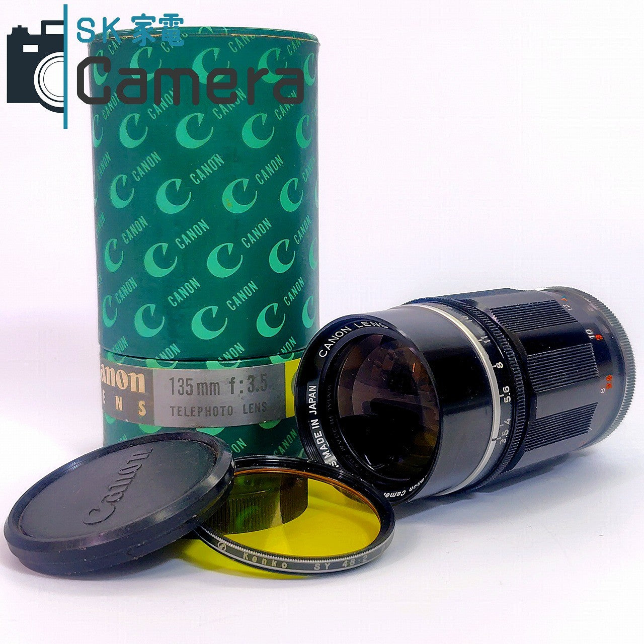【中古】 Canon LENS 135ｍｍ F3.5 L39 キャノン 希少な元箱付 シリアル一致 キャップ付