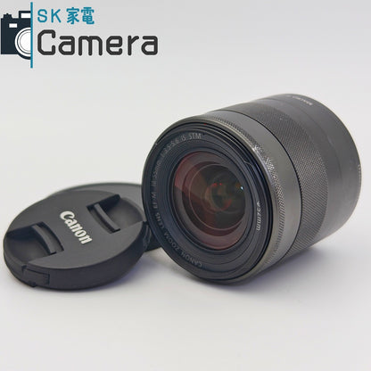 【中古】 Canon EF-M 18-55ｍｍ F3.5-5.6 IS STM キャノン キャップ付 良品