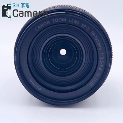 【中古】 Canon EF-S 18-135ｍｍ F3.5-5.6 IS USM キャノン EW-73D フード PLフィルター 付 美品