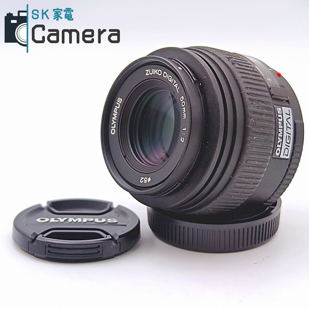 【中古】 OLYMPUS ZUIKO DIGITAL 50ｍｍ F2 MACRO ED  フォーサーズ キャップ付